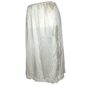 VTG Vanity Fair Womens Half Slip Skirt Lace Trim Midi Medium Coquette Fairy